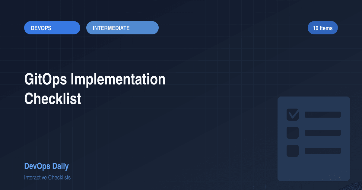 GitOps Implementation Checklist